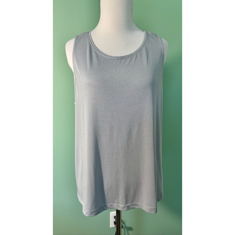 NWT LUSH silver Grey Flowy Loose Tank - Large